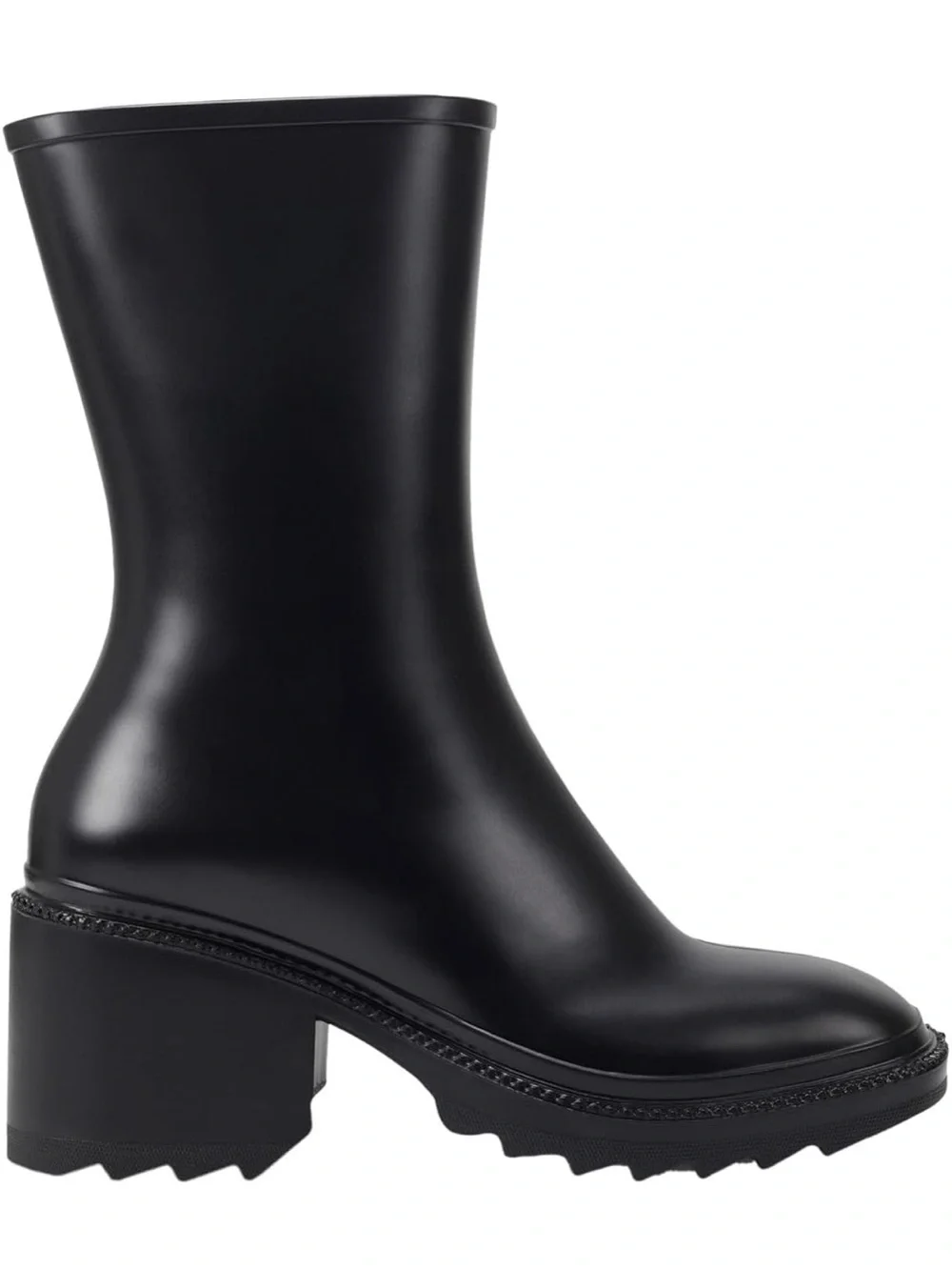 INC Everett Black Lug Sole Square Toe Rain Boots NWOB Size 8 NWOT Box